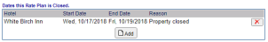 Date this Rate Plan is closed section with example entry added 